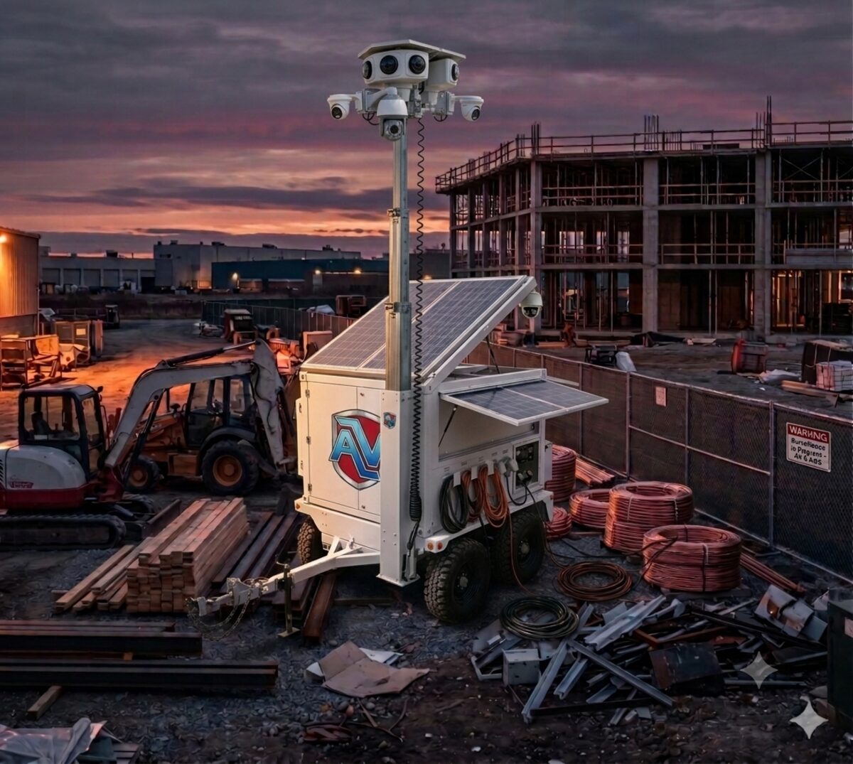 the Solar Box unit deployed on a job site