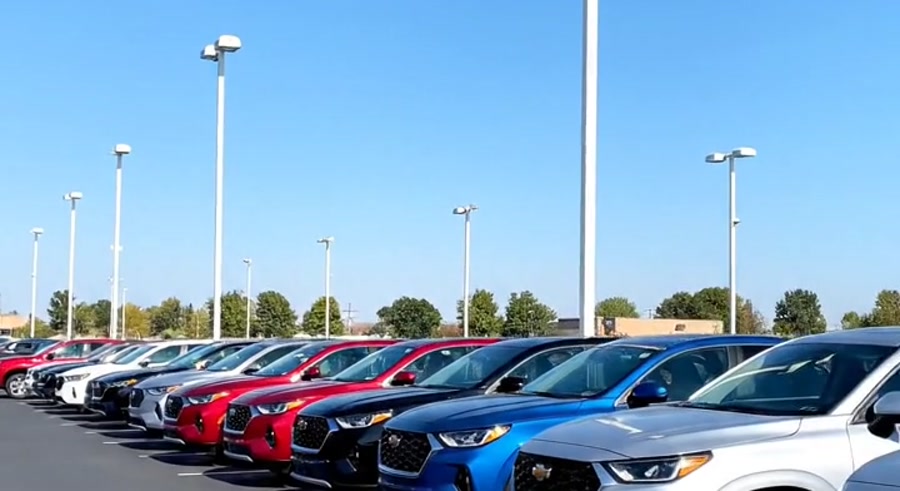 dealership lot wide shot