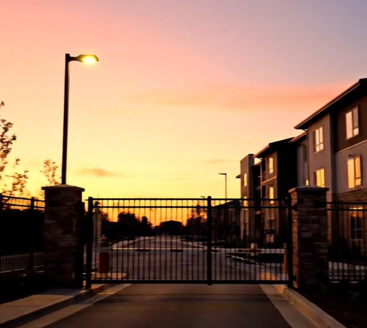 your camera installed at an apartment community entrance/garage
